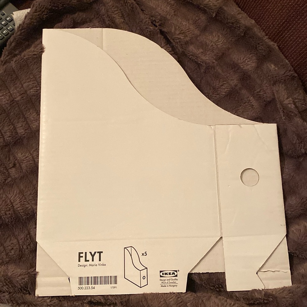 White magazine holders